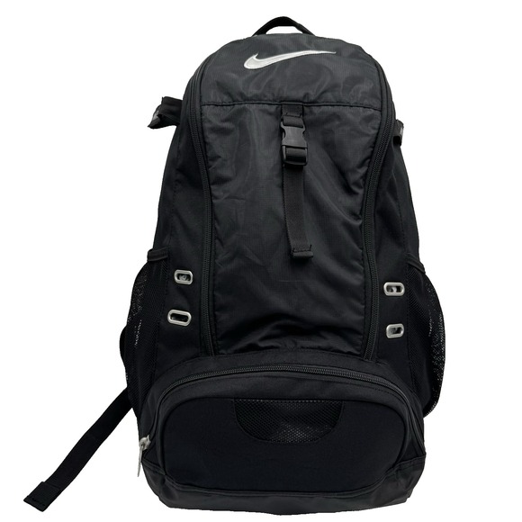 Nike Max Air Swingman Backpack Black Softball Baseball Bat Cleats Equipment Bag - Picture 1 of 16